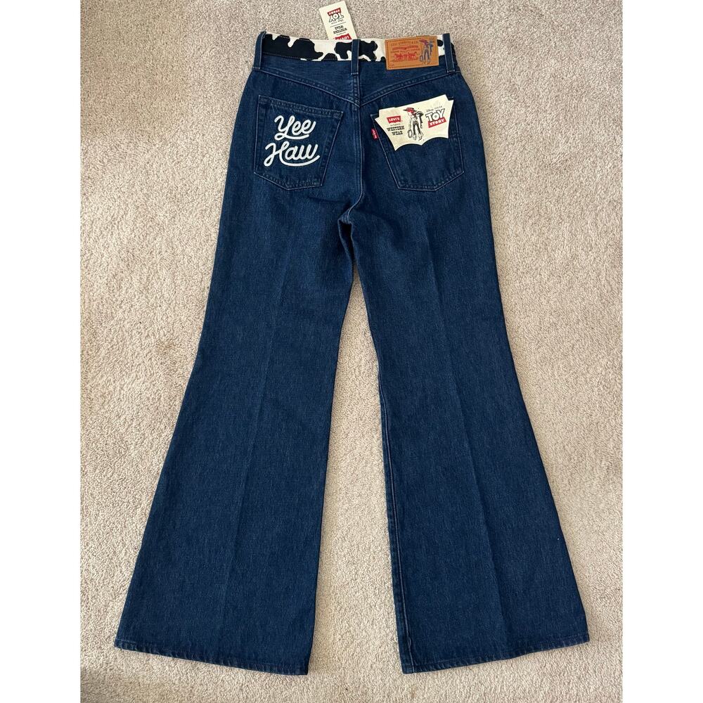 Levi’s Pixar Toy Story Jessie Western Ribcage Bell Flare Jean Women 29 Cowgirl - Picture 2 of 16